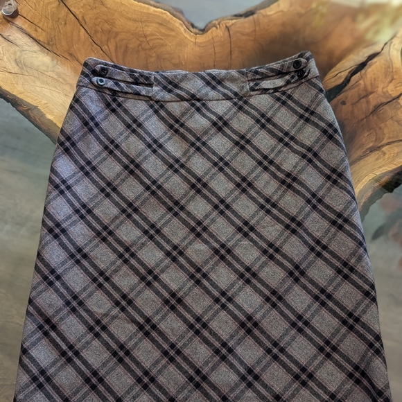 plaid wool skirt - Picture 3 of 7
